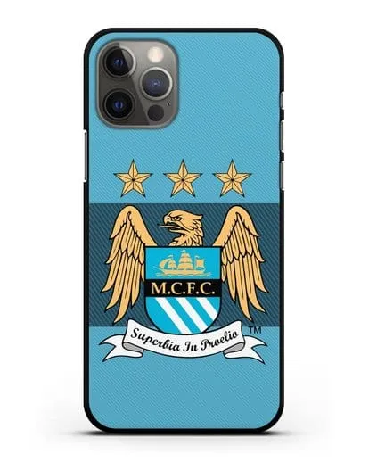 Чехол с эмблемой Manchester City силиконовый для iPhone 12 Pro
