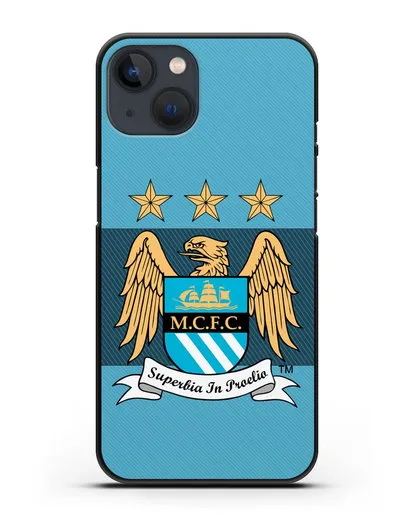 Чехол с эмблемой Manchester City силиконовый для iPhone 13 Mini