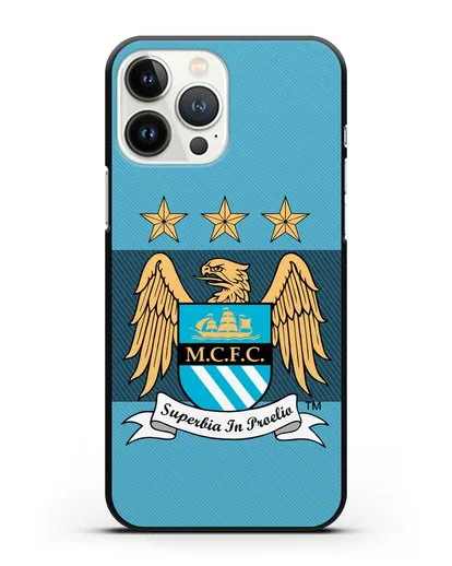 Чехол с эмблемой Manchester City силиконовый для iPhone 13 Pro Max