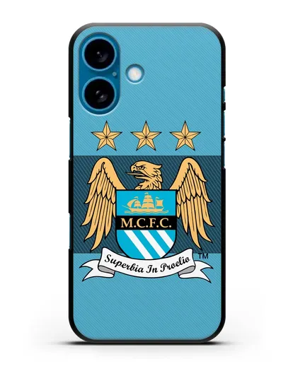 Чехол с эмблемой Manchester City силиконовый для iPhone 16