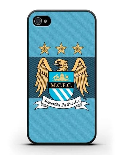 Чехол с эмблемой Manchester City силиконовый для iPhone 4/4s