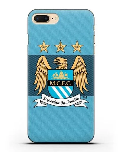 Чехол с эмблемой Manchester City силиконовый для iPhone 8 Plus
