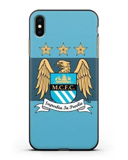 Чехол с эмблемой Manchester City силиконовый для iPhone XS Max