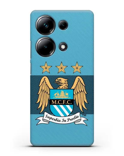 Чехол с эмблемой Manchester City силиконовый для Xiaomi Poco M6 Pro