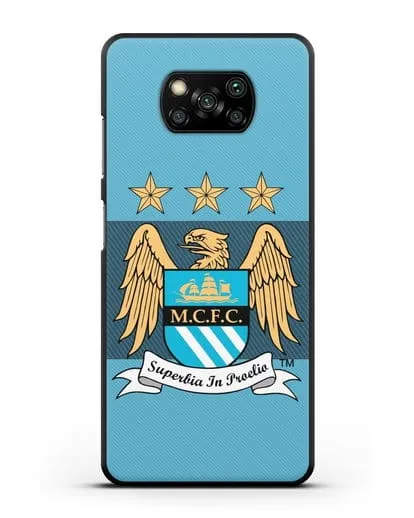Чехол с эмблемой Manchester City силиконовый для Xiaomi Poco X3