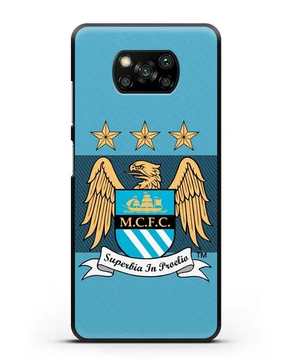 Чехол с эмблемой Manchester City силиконовый для Xiaomi Poco X3 Pro