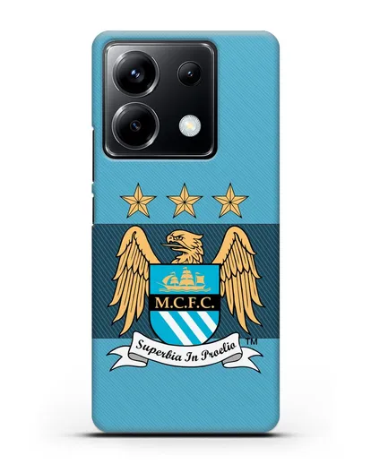 Чехол с эмблемой Manchester City силиконовый для Xiaomi Poco X6