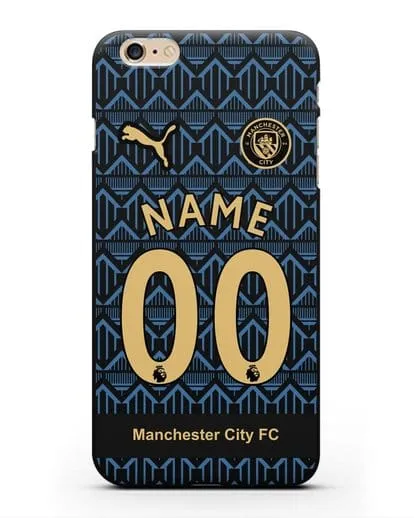 Именной чехол ФК Манчестер Сити с фамилией и номером (сезон 2020-2021) гостевая форма силиконовый для iPhone 6s Plus