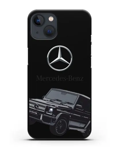 Чехол с картинкой Мерседес Гелендваген силиконовый для iPhone 13