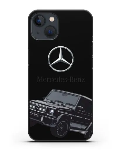 Чехол с картинкой Мерседес Гелендваген силиконовый для iPhone 13 Mini