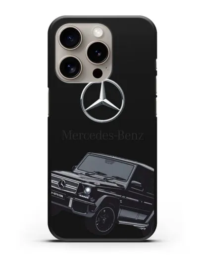 Чехол с картинкой Мерседес Гелендваген силиконовый для iPhone 15 Pro