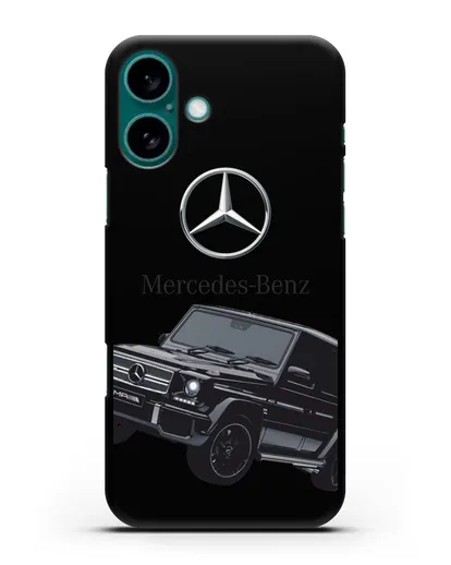 Чехол с картинкой Мерседес Гелендваген силиконовый для iPhone 16 Plus