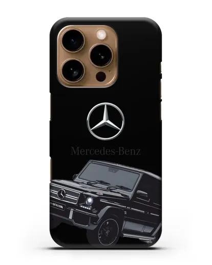 Чехол с картинкой Мерседес Гелендваген силиконовый для iPhone 16 Pro