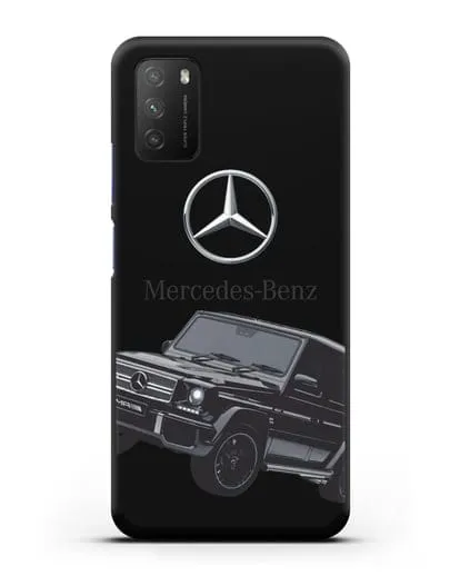 Чехол с картинкой Мерседес Гелендваген силиконовый для Xiaomi Poco M3