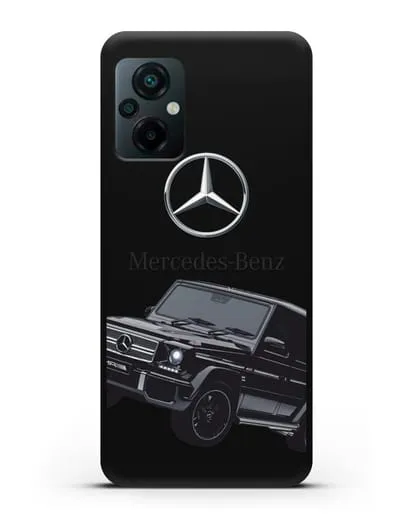 Чехол с картинкой Мерседес Гелендваген силиконовый для Xiaomi Poco M5