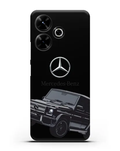 Чехол с картинкой Мерседес Гелендваген силиконовый для Xiaomi Poco M6