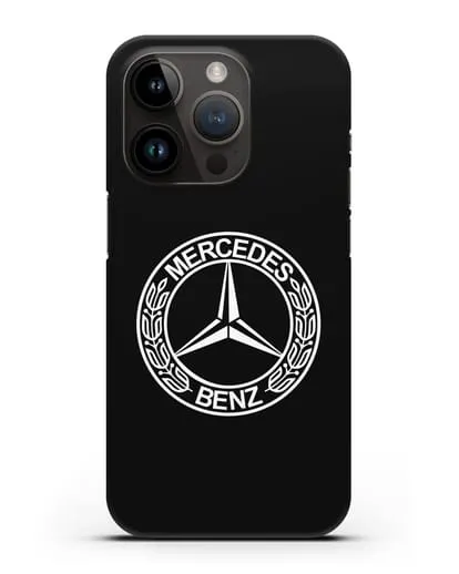Чехол с логотипом Mercedes Benz силиконовый для iPhone 14 Pro