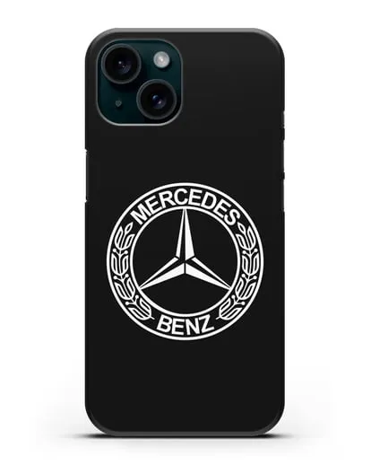 Чехол с логотипом Mercedes Benz силиконовый для iPhone 15