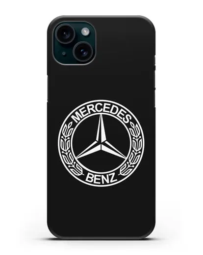 Чехол с логотипом Mercedes Benz силиконовый для iPhone 15 Plus