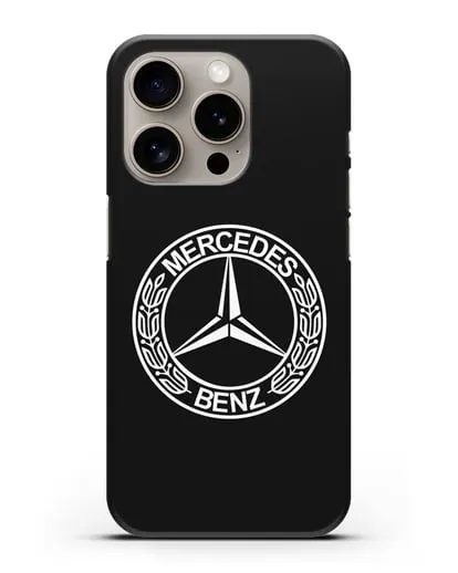 Чехол с логотипом Mercedes Benz силиконовый для iPhone 15 Pro