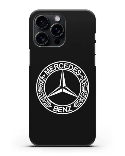 Чехол с логотипом Mercedes Benz силиконовый для iPhone 15 Pro Max