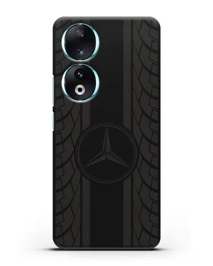 Чехол с логотипом Мерседес Бенц силиконовый для Honor 90