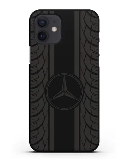 Чехол с логотипом Мерседес Бенц силиконовый для iPhone 12