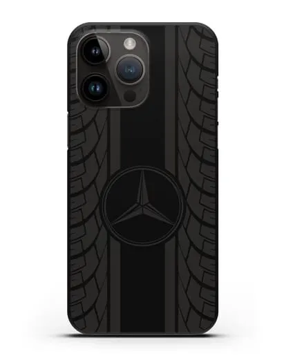 Чехол с логотипом Мерседес Бенц силиконовый для iPhone 14 Pro Max