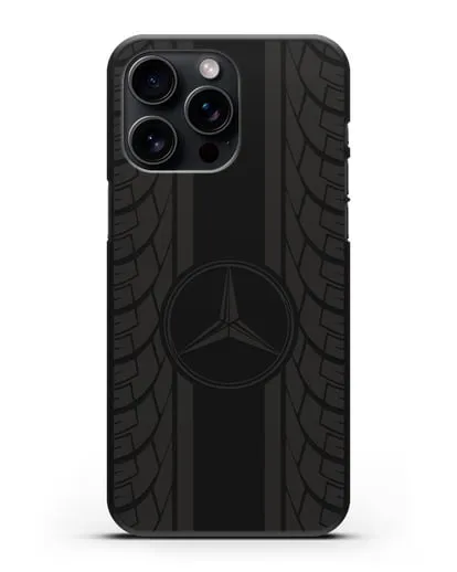 Чехол с логотипом Мерседес Бенц силиконовый для iPhone 15 Pro Max