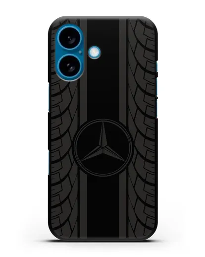 Чехол с логотипом Мерседес Бенц силиконовый для iPhone 16