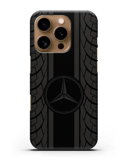Чехол с логотипом Мерседес Бенц силиконовый для iPhone 16 Pro