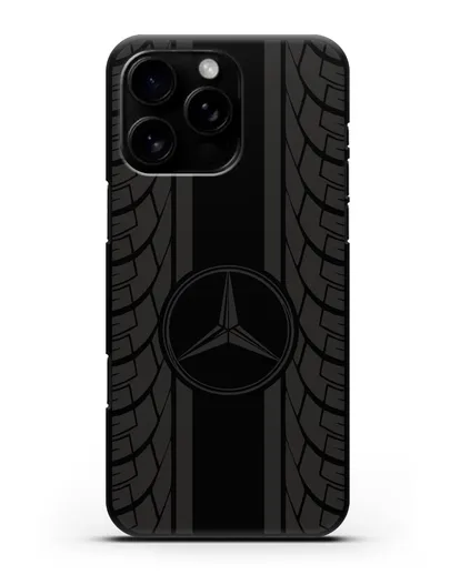 Чехол с логотипом Мерседес Бенц силиконовый для iPhone 16 Pro Max