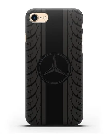 Чехол с логотипом Мерседес Бенц силиконовый для iPhone 7