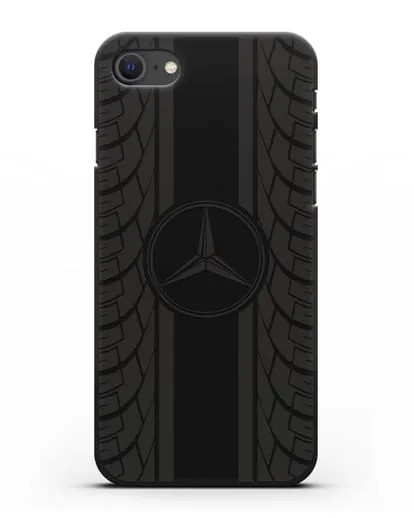 Чехол с логотипом Мерседес Бенц силиконовый для iPhone SE 2020