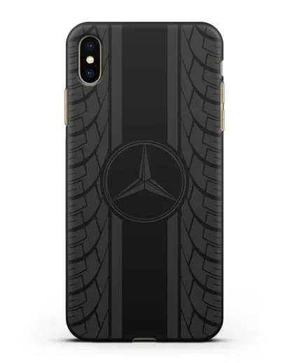 Чехол с логотипом Мерседес Бенц силиконовый для iPhone XS Max