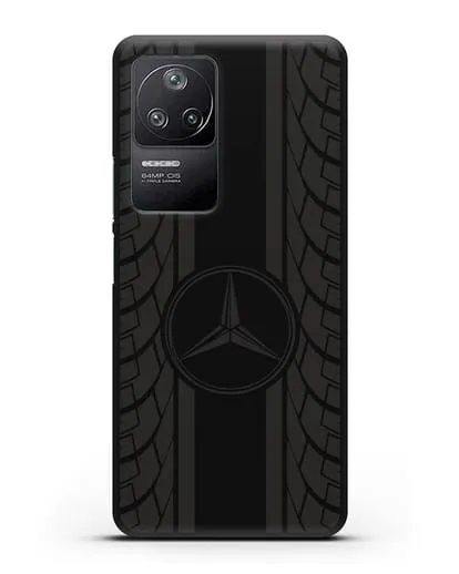 Чехол с логотипом Мерседес Бенц силиконовый для Xiaomi Poco F4