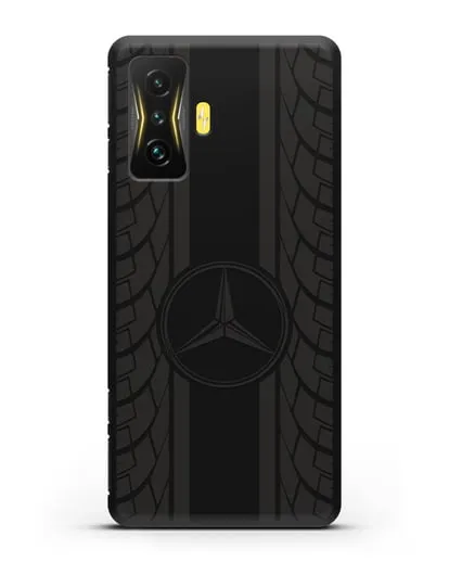 Чехол с логотипом Мерседес Бенц силиконовый для Xiaomi Poco F4 GT