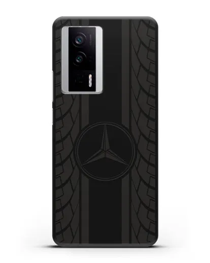 Чехол с логотипом Мерседес Бенц силиконовый для Xiaomi Poco F5 Pro