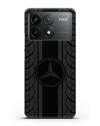 Чехол с логотипом Мерседес Бенц силиконовый для Xiaomi Poco F6 Pro