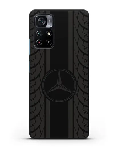 Чехол с логотипом Мерседес Бенц силиконовый для Xiaomi Poco M4 Pro 5G