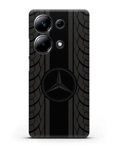 Чехол с логотипом Мерседес Бенц силиконовый для Xiaomi Poco M6 Pro