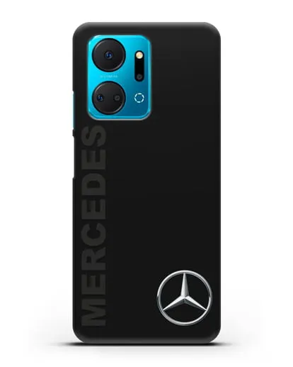Чехол с надписью Mercedes и логотипом силиконовый для Honor X7a Plus