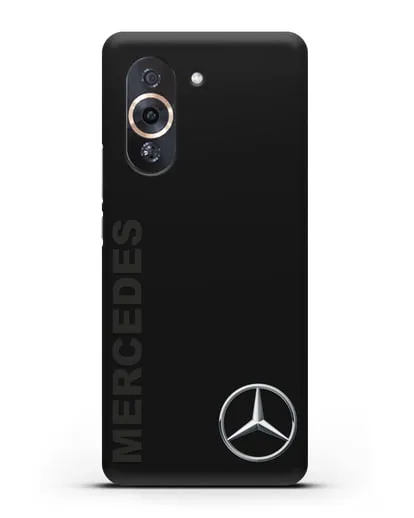 Чехол с надписью Mercedes и логотипом силиконовый для Huawei Nova 10