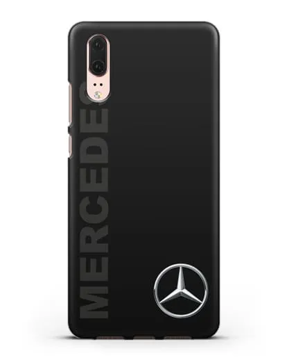 Чехол с надписью Mercedes и логотипом силиконовый для Huawei P20