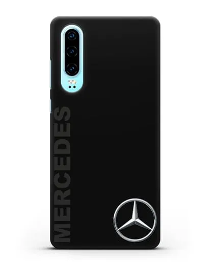Чехол с надписью Mercedes и логотипом силиконовый для Huawei P30