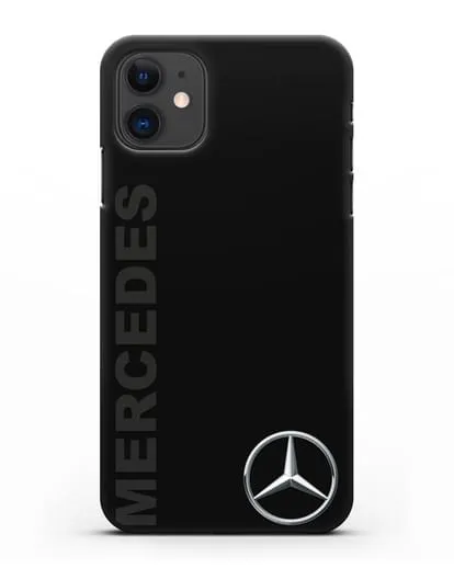 Чехол с надписью Mercedes и логотипом силиконовый для iPhone 11