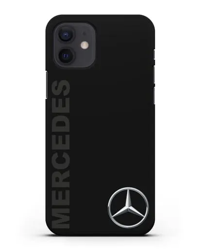 Чехол с надписью Mercedes и логотипом силиконовый для iPhone 12