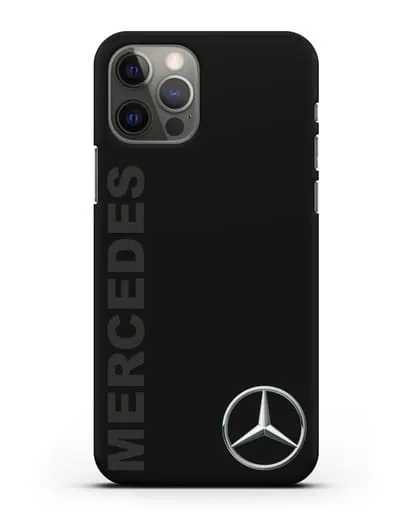 Чехол с надписью Mercedes и логотипом силиконовый для iPhone 12 Pro