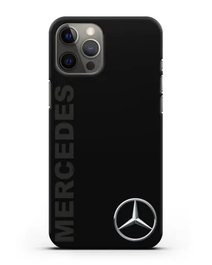 Чехол с надписью Mercedes и логотипом силиконовый для iPhone 12 Pro Max