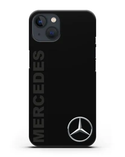 Чехол с надписью Mercedes и логотипом силиконовый для iPhone 13